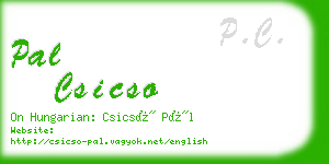 pal csicso business card